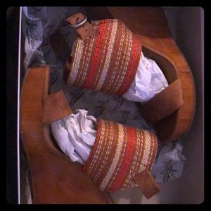 Lucky brand sandal wedges size 7 1/2